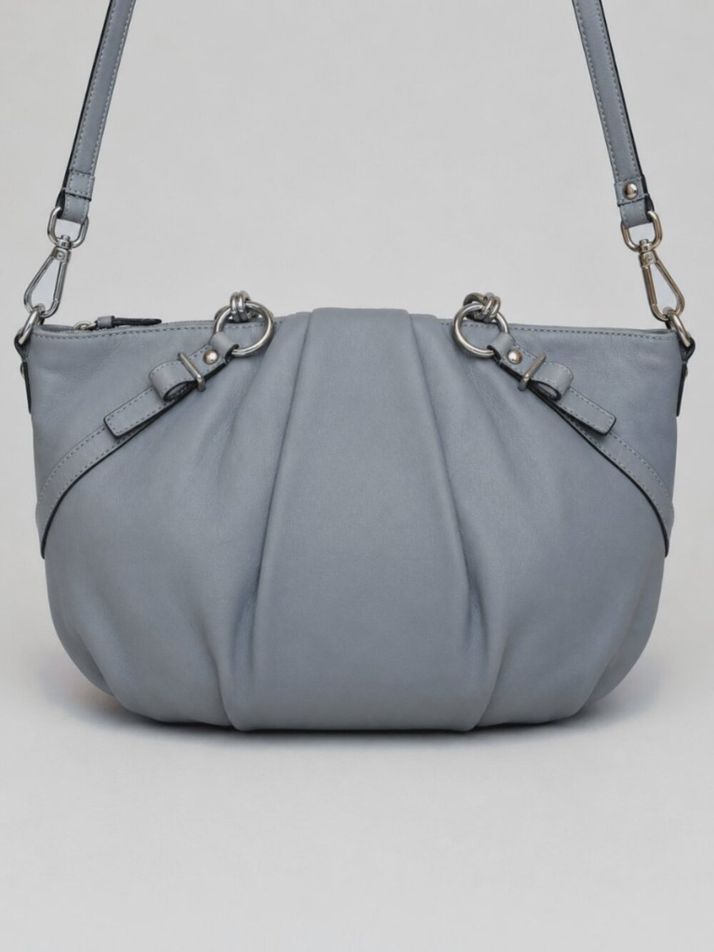 Coach Madison Sophia Slate Metallic Leather Satchel F22563 Convertible Shoulder - Picture 8 of 13